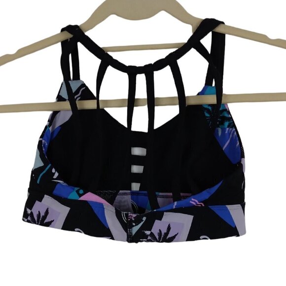 PINK Victoria's Secret | Black Print Strappy Ultimate Sports Bra | Size XS - Picture 3 of 4